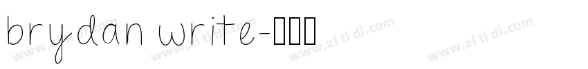 brydan write字体转换